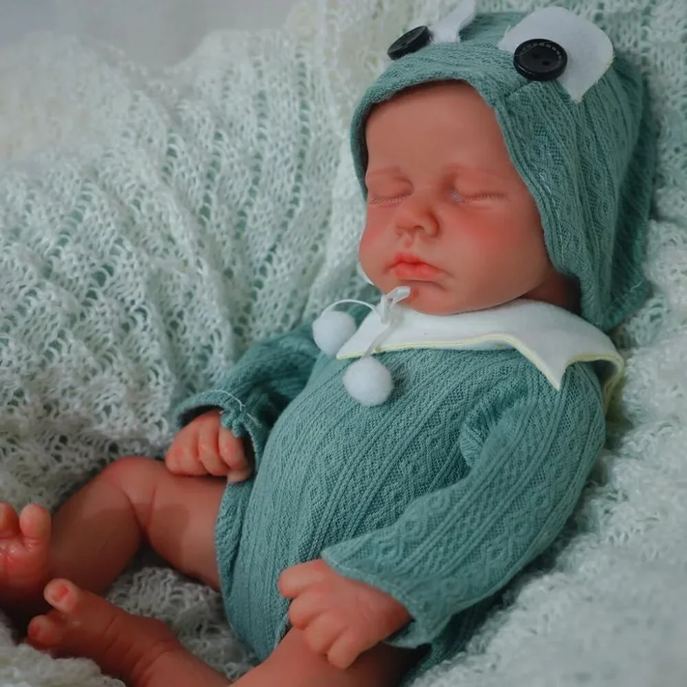 🆕12Inch Full Platinum Silicone Reborn Baby Dolls Newborn Olivia-girl-wheaten